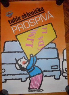 Reklamní plakát - Tahle sklenička prospívá (Besip, limonáda) - 140 Kč